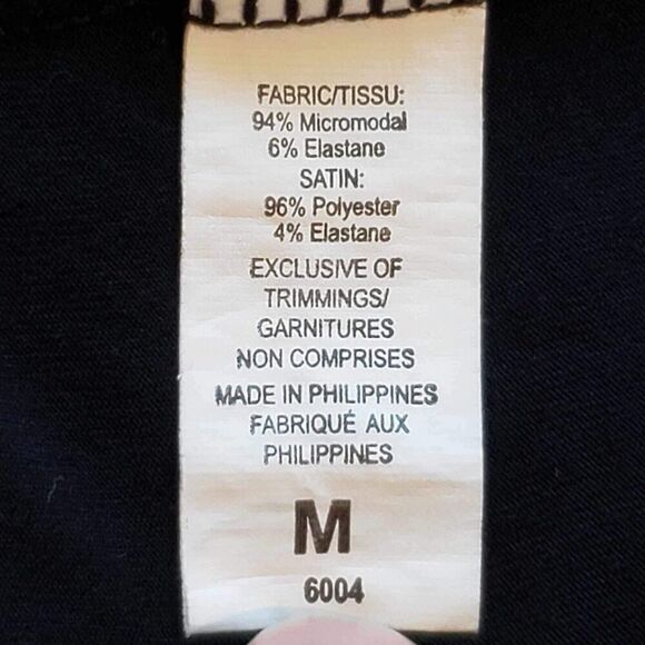 Fleur’t Pajamas Sleep Shirt Womens Black Size Medium M Long Sleeve Button - Picture 7 of 9